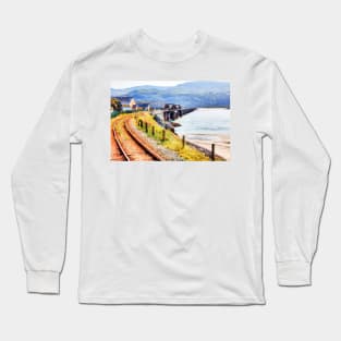 Barmouth Railway Line And Bridge Long Sleeve T-Shirt